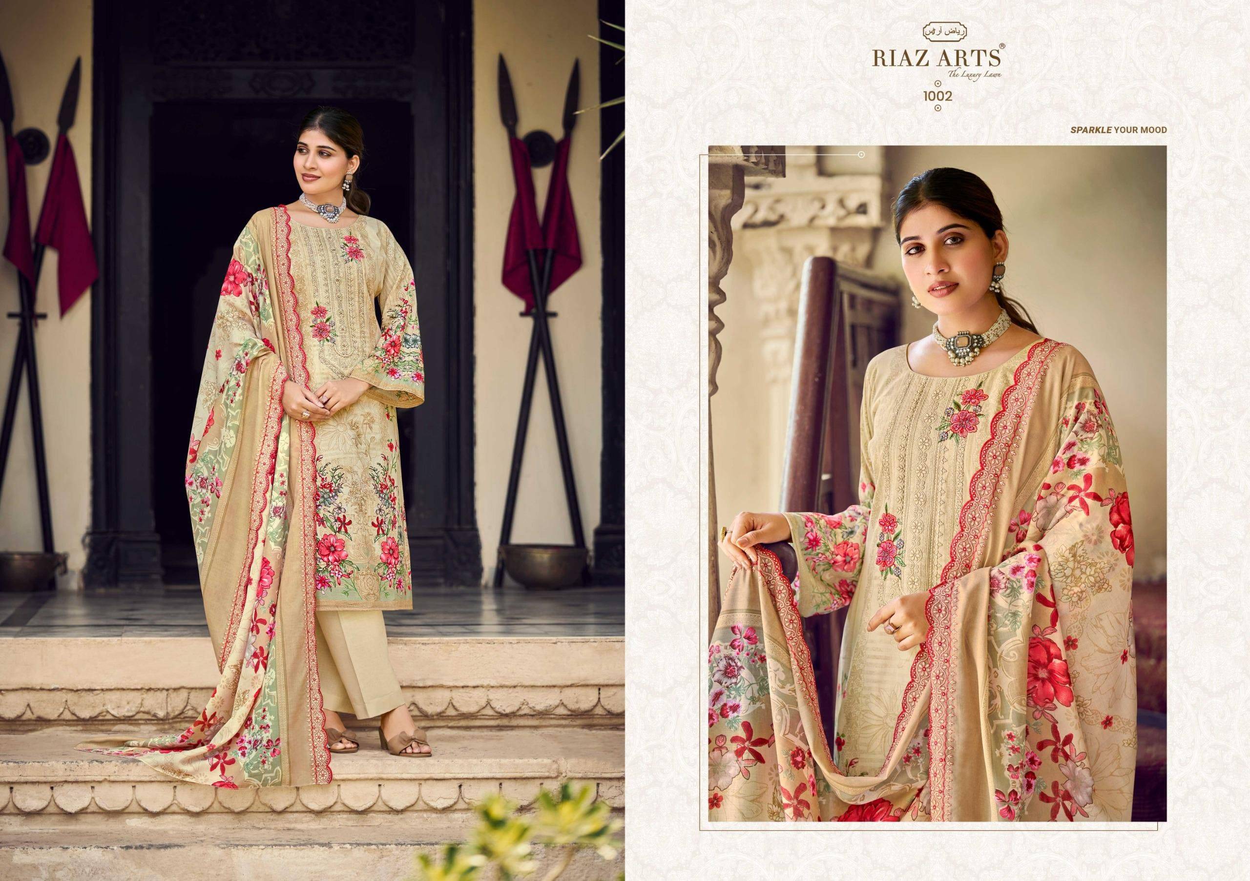 BIN SAEED V15 BY RIAZ ARTS 1001 TO 1006 Series Beautiful Festive Suits Stylish Fancy Colorful Casual Wear & Ethnic Wear Cotton Cambric Lawn Print Dresses At Wholesale Price